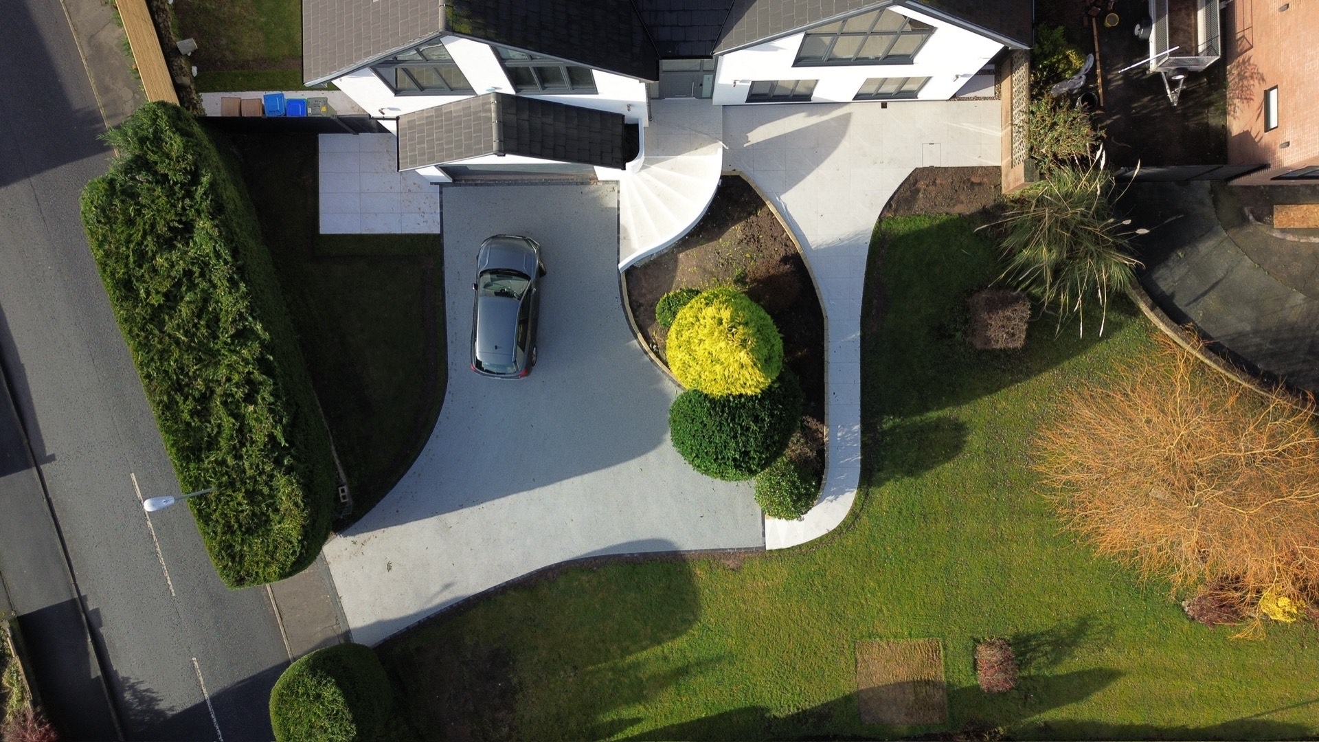 Completed driveway installation