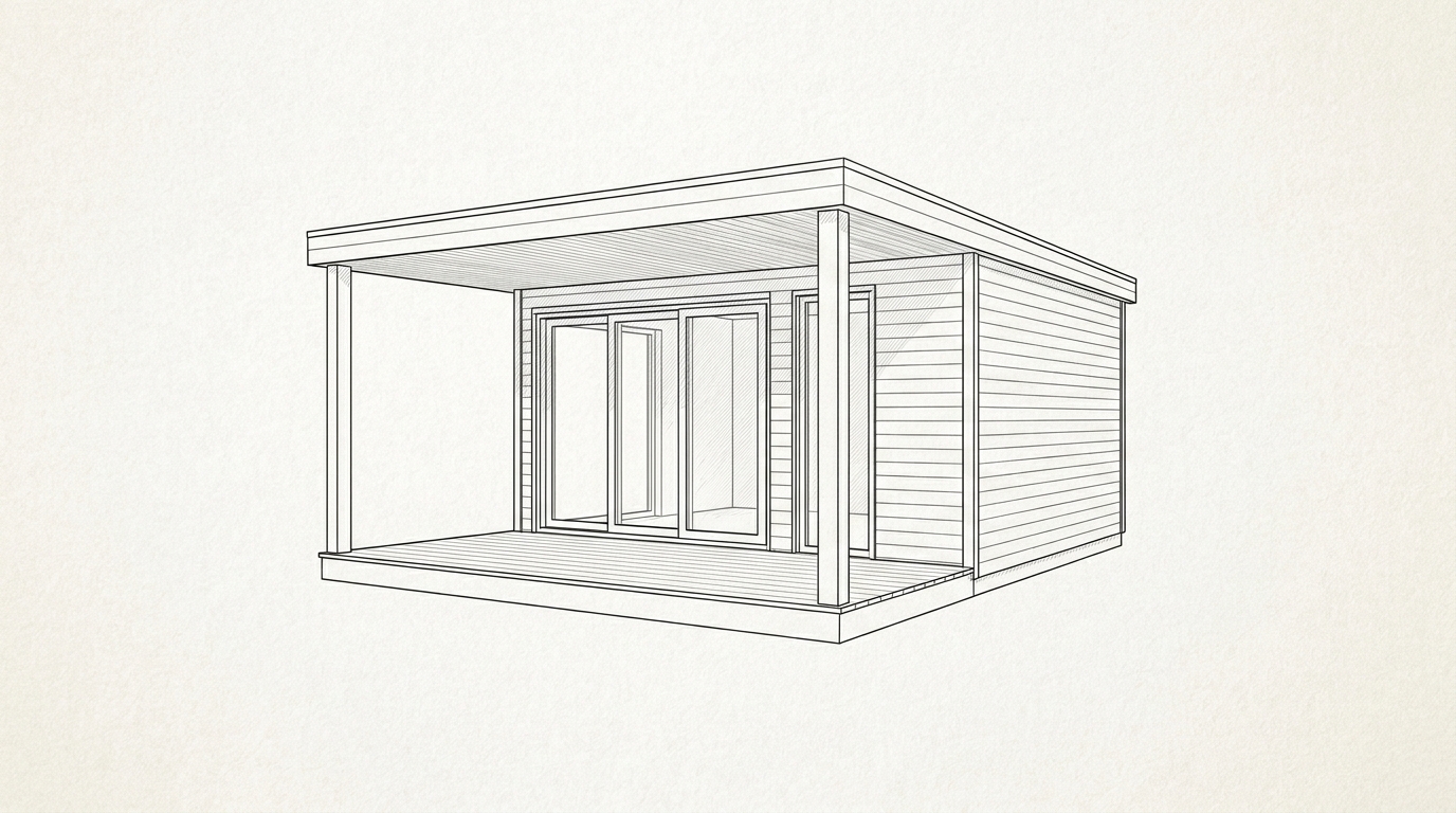 Veranda Front — garden room configuration