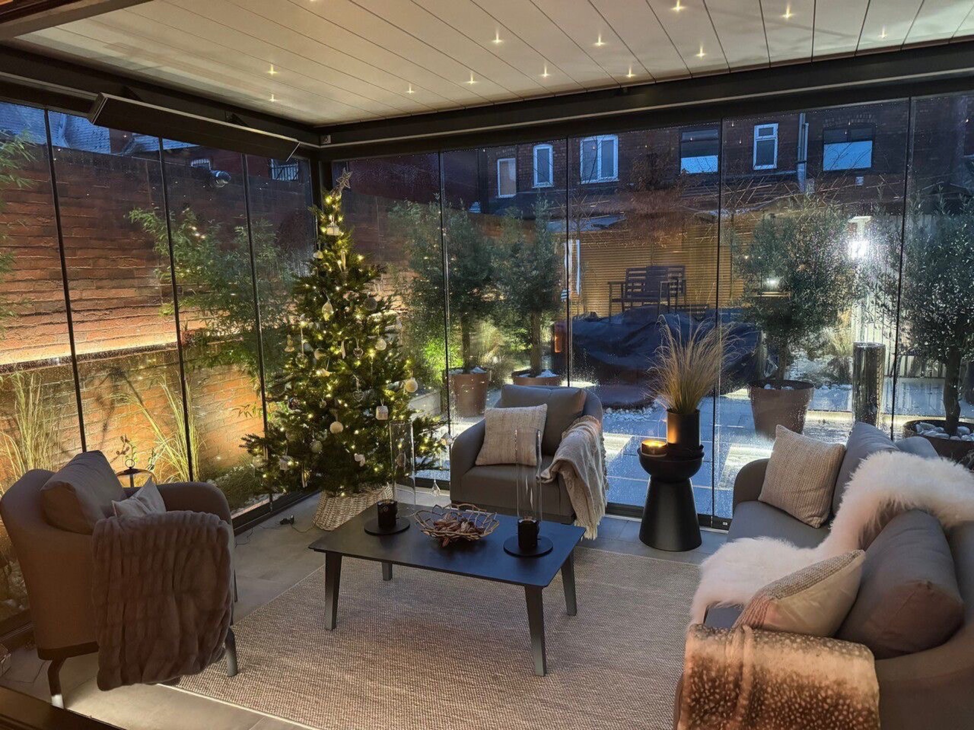 Pergola evening view