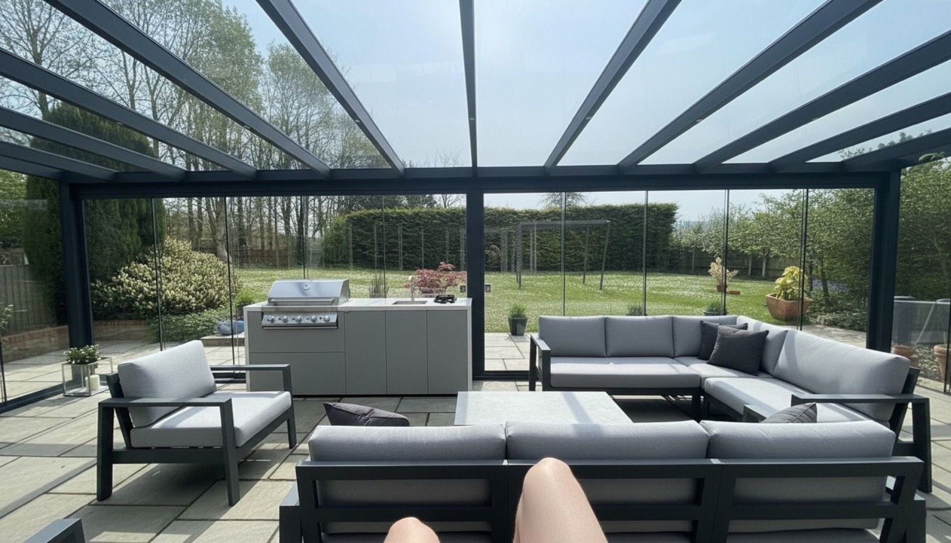 Covered outdoor living space