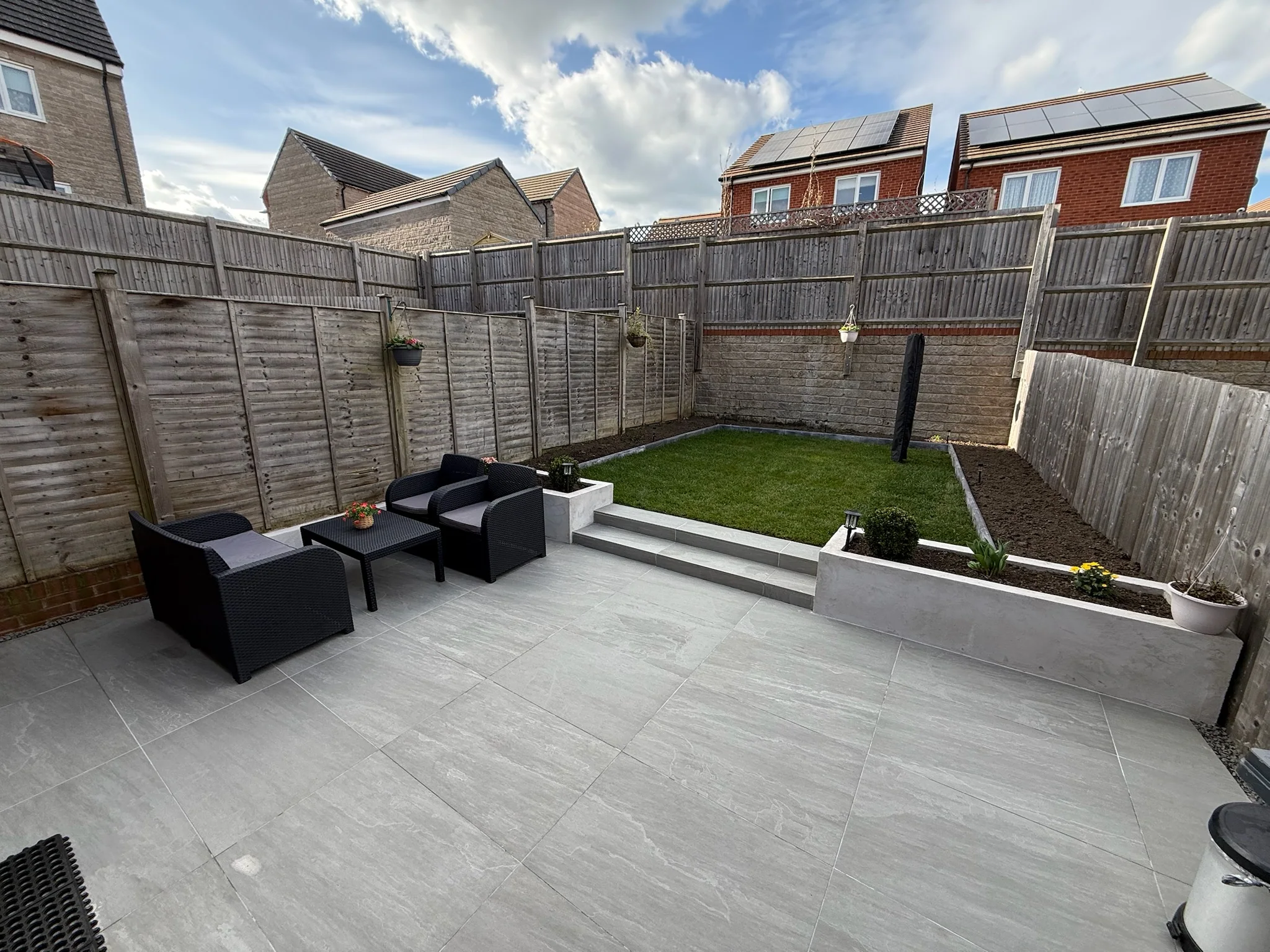 New Build Garden with Raised Planters in Swindon — photo 2